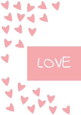 Sevgililer veya romantik gün soyut aşk kartı