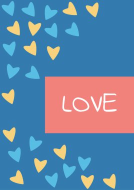 Sevgililer veya romantik gün soyut aşk kartı