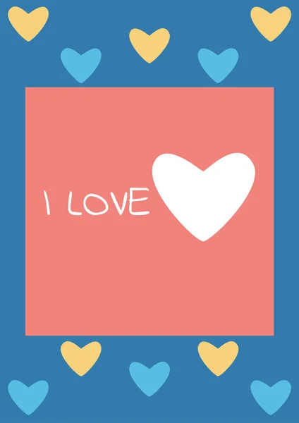 Valentinstag oder romantischer Tag abstrakte Liebeskarte — Stockvektor
