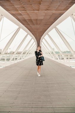 Kadın turist görünümü hayran