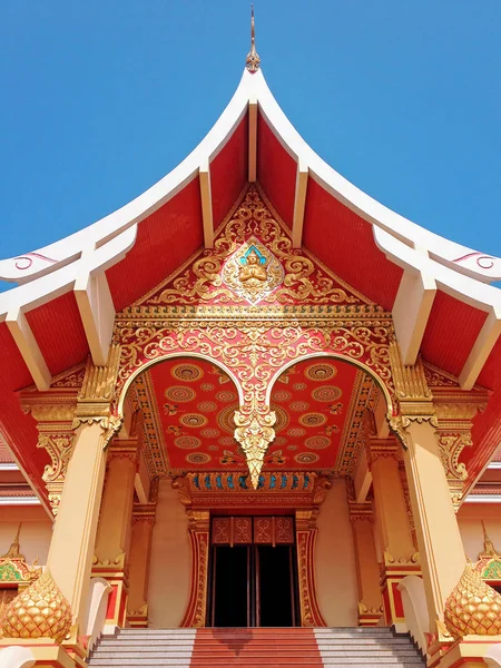 Vstup Wat že Luang v Vientiane, Laos — Stock fotografie