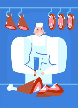 domuz bacak jamon kadar kesilmiş kasap