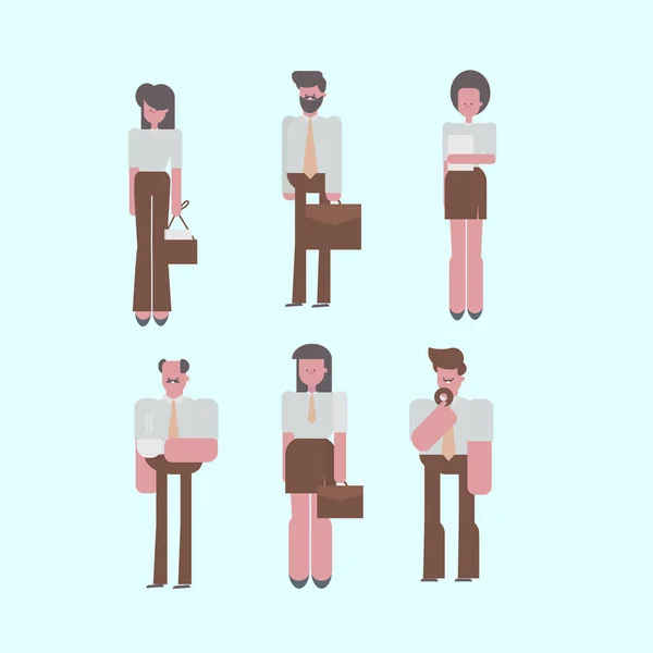 Set of different Flat characters. — Stock Vector