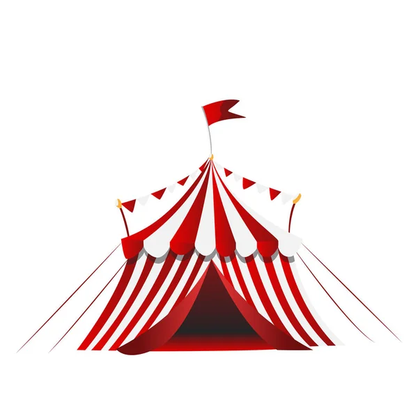 Spectacle de spectacles de tente de cirque présentation — Image vectorielle