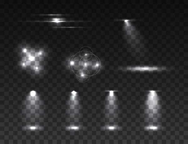 Imagen abstracta de las bengalas de iluminación — Vector de stock