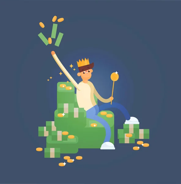 Gagner de l'argent illustration — Image vectorielle