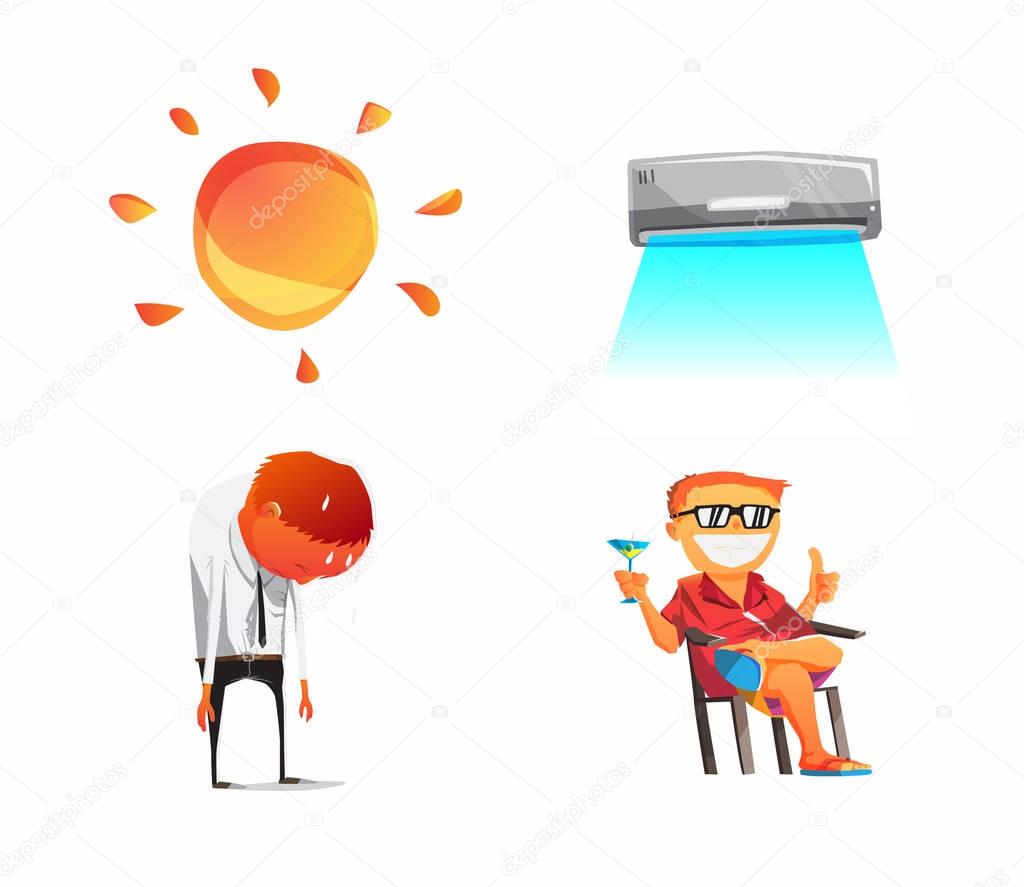 Humorous funny picture for climate control Stock Vector Image by  ©.ru #129091758