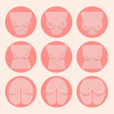 meme lift ve kalça simgeler