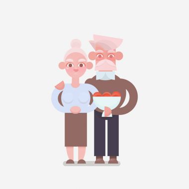 Old people love each other clipart