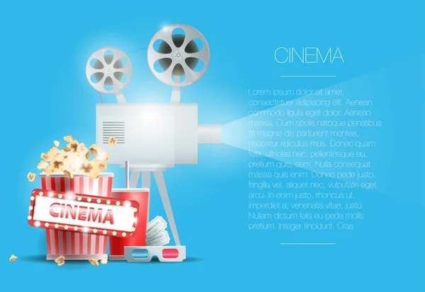 Cartel de estreno de cine — Vector de stock