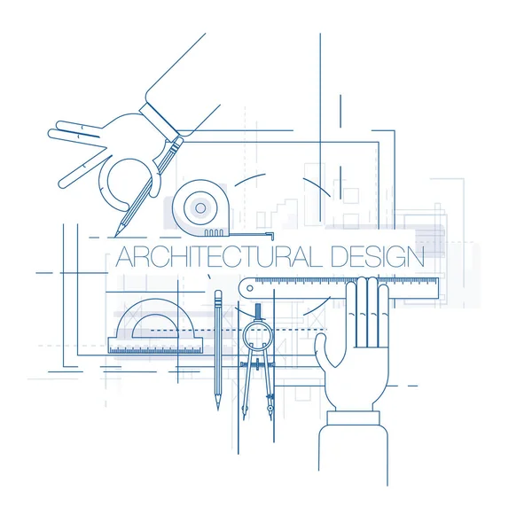 건축 설계 작업 도구 — 스톡 벡터