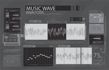 Audio wave app clipart
