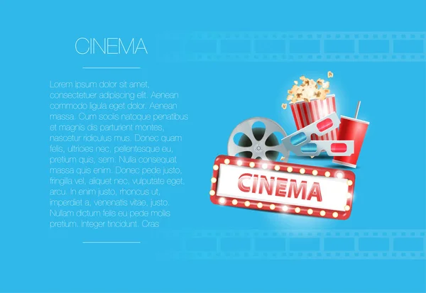 Cartel de estreno de cine — Vector de stock