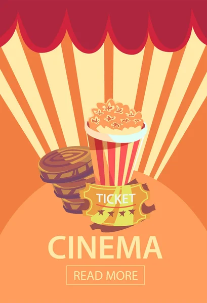 Cartel de estreno de cine — Archivo Imágenes Vectoriales