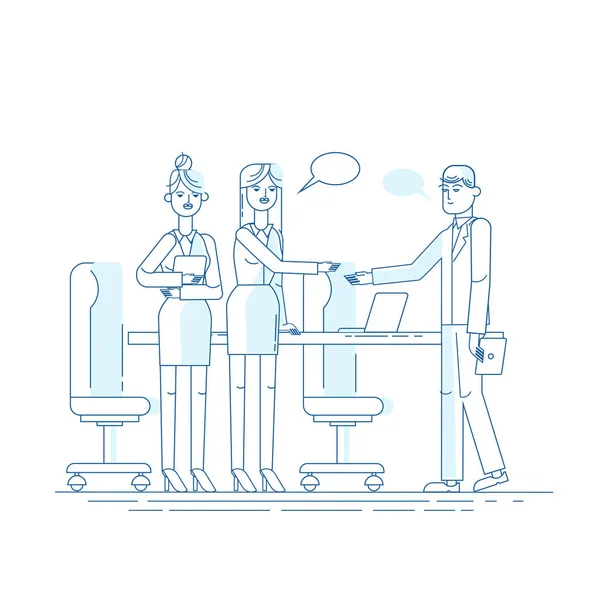 商业会议平面插画 — 图库矢量图片