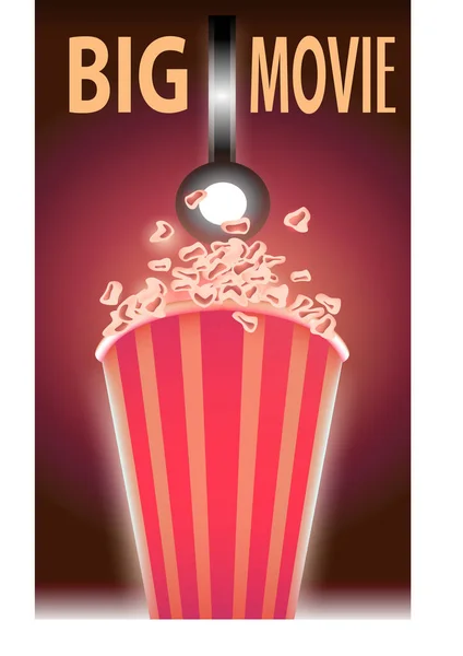 Popcorn filmet banner — Stock Vector