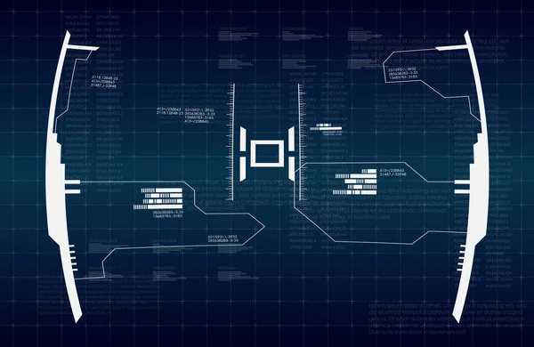 Interfaz de usuario gráfica virtual futurista — Vector de stock