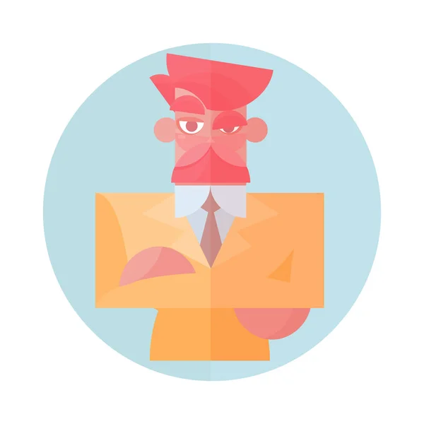 Plochý avatar v kruhový — Stockový vektor
