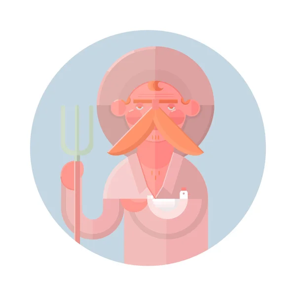 Bir daire içinde düz avatar — Stok Vektör