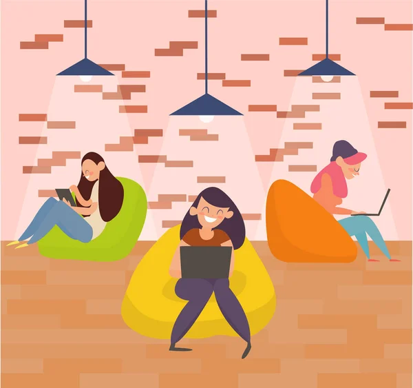 Coworking 센터입니다. 팀 작업 — 스톡 벡터 ©  andrei.dvaretski.yandex.ru #150025484