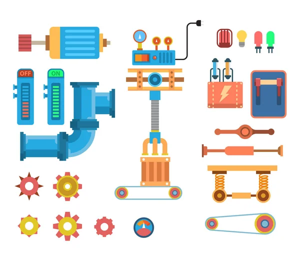 Máquina y accesorios — Vector de stock