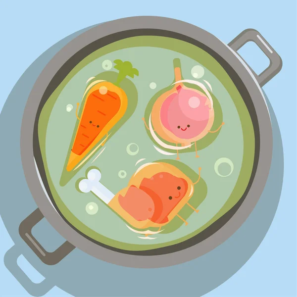 View from above soup. — Stock Illustration View from above soup. Royalty Free Stock Illustrations