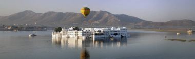 Panorama Palace Jal Mahal (su Sarayı), Jaipur, Hindistan