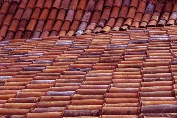 Old roof color tiles background — Stock Photo, Image