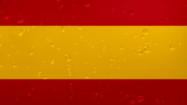 Raindrops On Spain Flag, Background