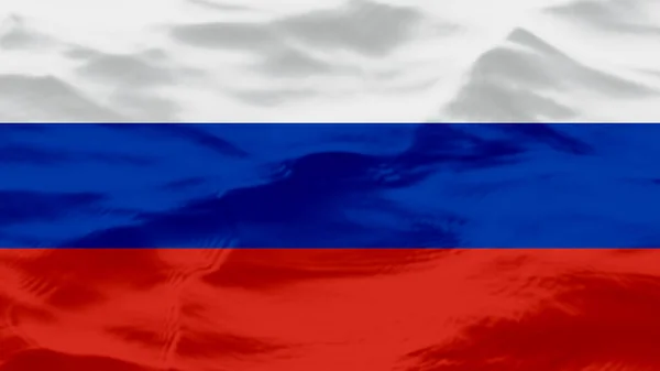 Golvende textuur op Rusland vlag — Stockfoto
