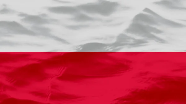 Textura de olas en la bandera de Polonia — Foto de Stock