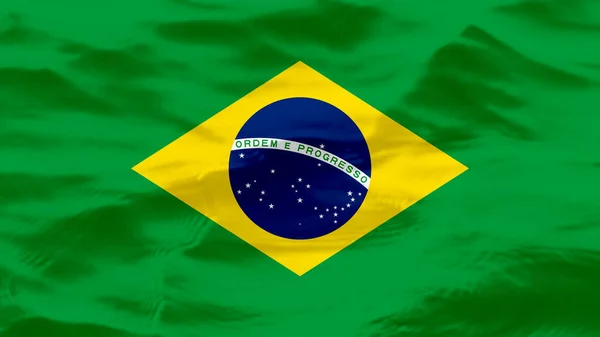 Waves Texture On Brazil Flag — Stock Photo, Image