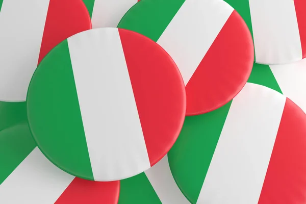 Pile d'Italia Distintivi Bandiera — Foto Stock