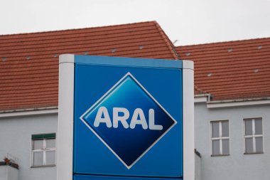 Aral Logo At A Petrol Station In Berlin, Germany