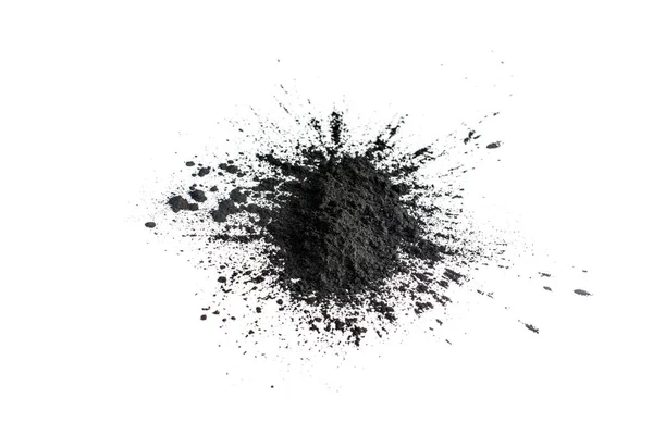 Activated charcoal powder shot with macro lens — Stock Photo, Image