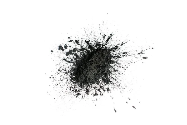 Pó de carvão ativado disparado com lente macro — Fotografia de Stock