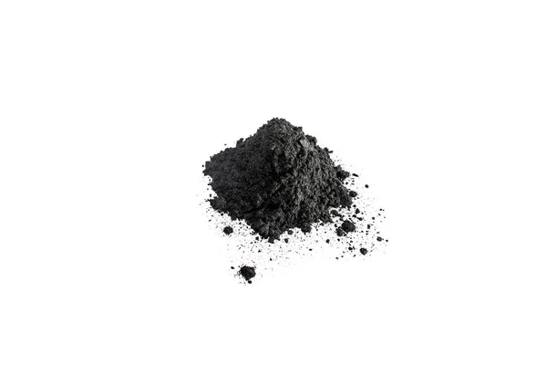 Activated charcoal powder shot with macro lens — Stock Photo, Image