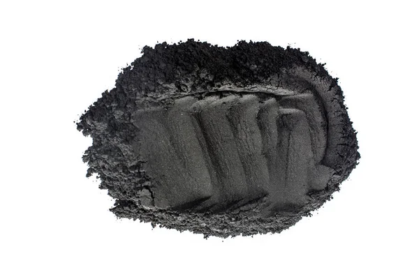 Práškové aktivní uhlí střílel s makro objektivem — Stock fotografie