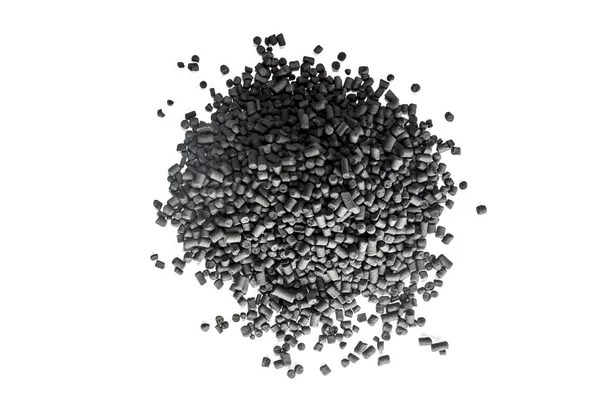 Granulated coal isolated on white background — Stock Photo, Image