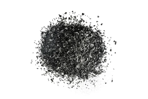 Купка вугілля на білому тлі Ліцензійні Стокові Фото