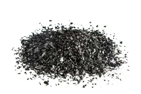 Вугілля ізольоване на білому тлі Ліцензійні Стокові Фото