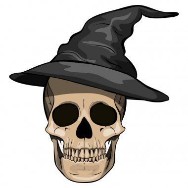 Ölü cadı. Şapkalı bir insan bir eşarp vektör görüntü