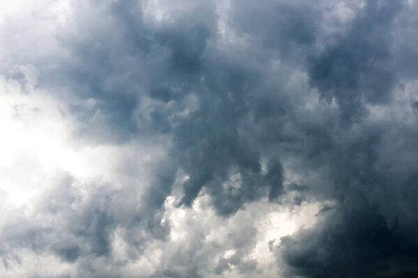 Background of dark clouds before a thunder-storm