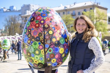 Kiev, Ukrayna 9 Nisan 2017: Yıllık Paskalya sergi