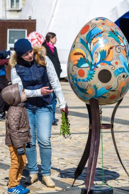 Kiev, Ukrayna 9 Nisan 2017: Yıllık Paskalya sergi