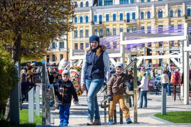 Kiev, Ukrayna 9 Nisan 2017: Yıllık Paskalya sergi