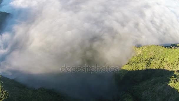 공중 브로 모 화산, 일출, Tengger Semeru 국립 공원, 동쪽 자바, 인도네시아. — 비디오