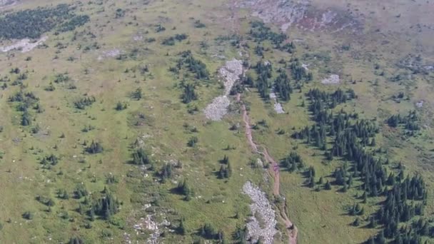 Vue aérienne du mont Iremel dans le sud de l'Oural — Video