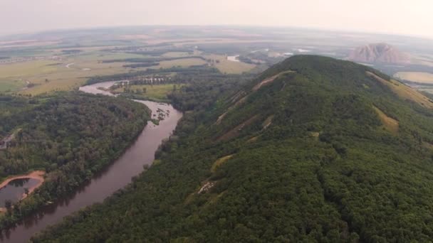 Aerial view of Shihan Kushtau — Stock Video