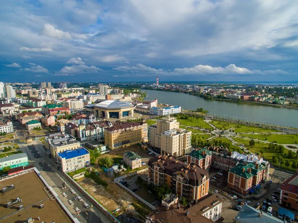 Kazan. Vista aérea centro da cidade no Grand Hotel — Fotografia de Stock